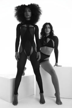 Rolling Long Peek-A-Boo Onesie - Black -Pole Dance Clothing & Shoes Shop 12 7 1 106 day02rolling1759 1