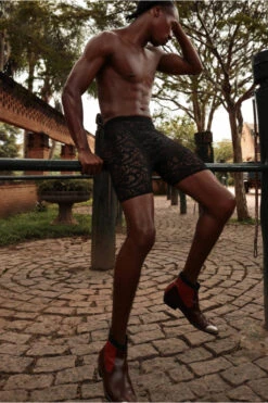 Rolling Bumper Shorts - Black Lace -Pole Dance Clothing & Shoes Shop 16 5 8 852 bumper