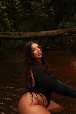 Rolling Lara Bodysuit - Black -Pole Dance Clothing & Shoes Shop 187A0513