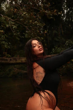 Rolling Lara Bodysuit - Black -Pole Dance Clothing & Shoes Shop 187A0521