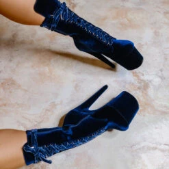 Hella Heels BabyDoll Velvet 8inch Boots - Old Money 13 Hella Heels BabyDoll Velvet 8inch Boots - Old Money -Pole Dance Clothing & Shoes Shop 20 05 13HighBabydolls 39