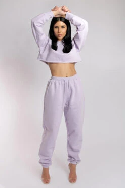CXIX Oversized Cropped Jumper - Lilac -Pole Dance Clothing & Shoes Shop 20 08 20CreaturesofXIXEcom 75
