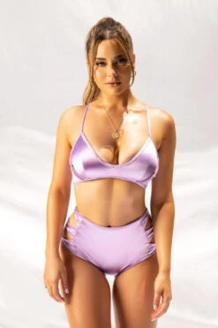 CXIX Aphrodite Bralette - Lilac Satin -Pole Dance Clothing & Shoes Shop 20 12 10Creatures 116 1