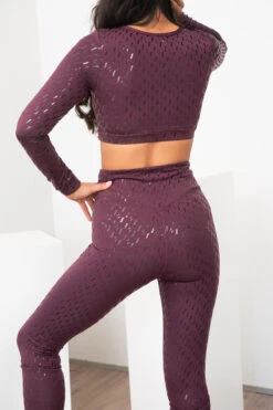 Lunalae Sticky Grip Long Sleeved Top - Recycled Mulberry -Pole Dance Clothing & Shoes Shop 20210209 LunaLae 331 4db2f3c2 74c7 4674 8cfb df0d30d42107