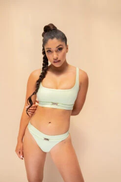 Lunalae Venus Low Waist Bottoms - Recycled Light Green -Pole Dance Clothing & Shoes Shop 2021101 LunaLae1595