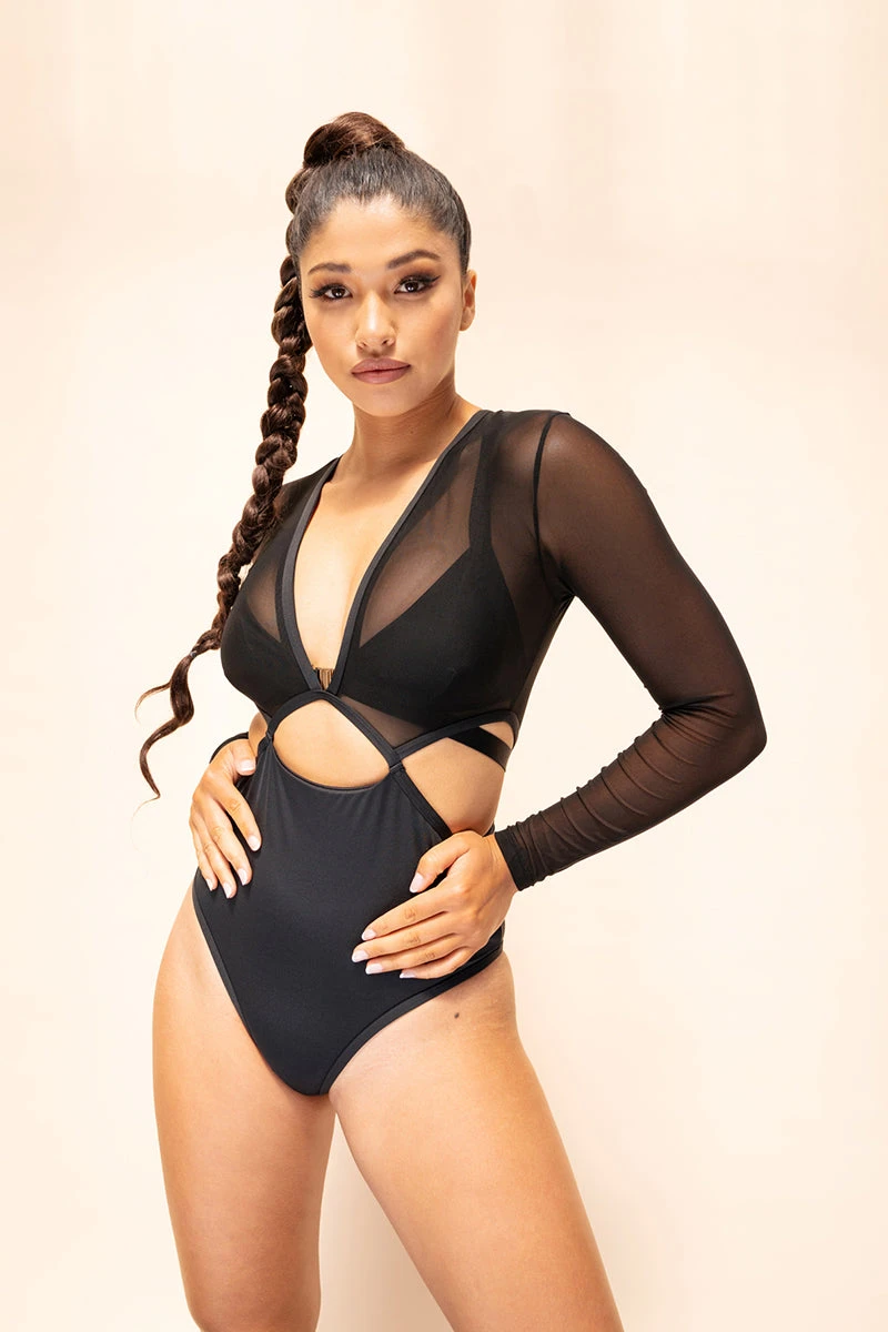 Lunalae Diana Bodysuit - Recycled Black 3 Lunalae Diana Bodysuit - Recycled Black - Image 3