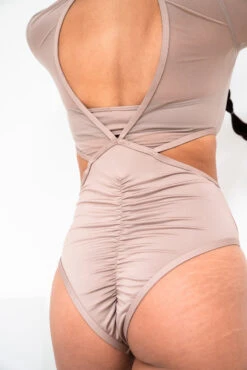 Lunalae Diana Bodysuit - Recycled Mocha -Pole Dance Clothing & Shoes Shop 2021101 LunaLae4602
