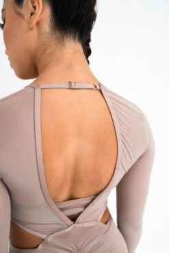 Lunalae Diana Bodysuit - Recycled Mocha -Pole Dance Clothing & Shoes Shop 2021101 LunaLae4608