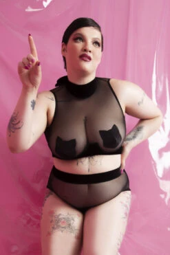 Rolling Gigi Top - Black -Pole Dance Clothing & Shoes Shop 2022 09 27 ROLLING 2858copy 34ee4806 1297 41d2 8bcc ed7a9bcb226d