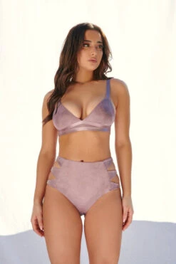 CXIX Aphrodite High Waist Bottoms - Lilac Suede -Pole Dance Clothing & Shoes Shop 21 06 25CreaturesofXIX edit 58