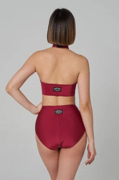 Shark Polewear High Waist Shorts - Wine -Pole Dance Clothing & Shoes Shop 21.12.20 07852