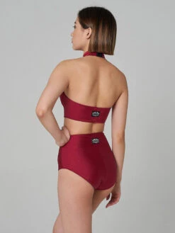 Shark Polewear High Waist Shorts - Wine -Pole Dance Clothing & Shoes Shop 21.12.20 07855