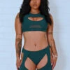 CXIX BaddieBabe Garter Bottoms - Teal