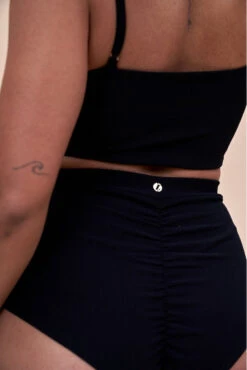 Lunalae High Waist Shorts - Ribbed Black -Pole Dance Clothing & Shoes Shop 221011 LunaLae 01 0053