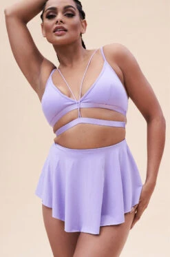 Lunalae Free Flow High Waist Shorts - Lilac -Pole Dance Clothing & Shoes Shop 221011 LunaLae 29 1207 1