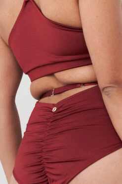 Lunalae Hannah High Waist Bottoms - Recycled Burgundy 9 Lunalae Hannah High Waist Bottoms - Recycled Burgundy -Pole Dance Clothing & Shoes Shop 221011 LunaLae 48 1950 1