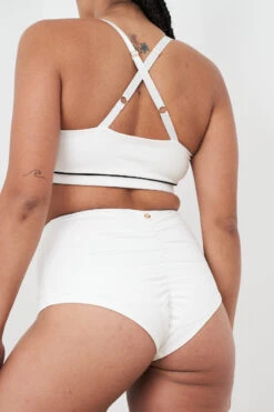 Lunalae Missy High Waist Bottoms - Recycled White -Pole Dance Clothing & Shoes Shop 221011 LunaLae 54 2097