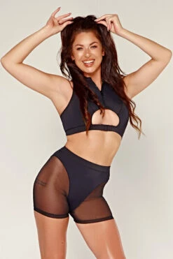 CXIX Dollhaus Mesh Biker Shorts - Black -Pole Dance Clothing & Shoes Shop 23 01 03CXIX 1451