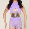 CXIX Dollhaus Mesh Biker Shorts - Purple