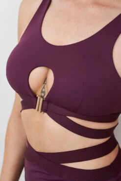 Lunalae Naomi Scoop Neck Top - Recycled Mulberry -Pole Dance Clothing & Shoes Shop 230329 LUNALAE 10 0539