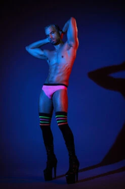 Rolling Over The Knee ROLLER Socks - Striped Black/NEON (3 Sizes Available) 8 Rolling Over The Knee ROLLER Socks - Striped Black/NEON (3 Sizes Available) -Pole Dance Clothing & Shoes Shop 2RollingNeon38 de9a751b ba95 4f59 a443 85895f0f5809 1