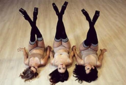 Rolling Over The Knee Socks - Striped Black/White (3 Sizes Available) -Pole Dance Clothing & Shoes Shop 47 792899e4 9a6b 46ec aa46 157edace5379