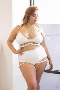 Lunalae Lure You High Waisted Garter Shorts - White -Pole Dance Clothing & Shoes Shop 6R7A7343 9e431392 edaa 4439 8da3 e5c666ee4c1e