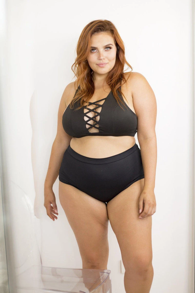 Lunalae High Waist Shorts - Black 6 Lunalae High Waist Shorts - Black - Image 6