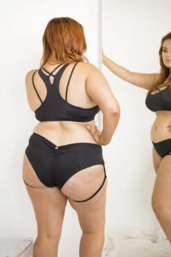 Lunalae Lure You Low-Rise Garter Shorts - Black -Pole Dance Clothing & Shoes Shop 6R7A8567