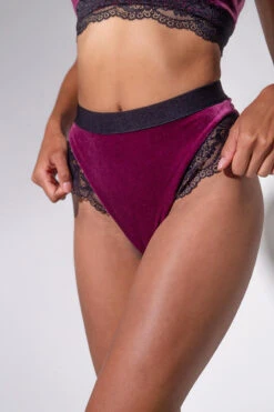 Sorte Velvet Adore Shorts - Plum -Pole Dance Clothing & Shoes Shop ADORE 27