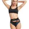 Hamade Activewear High Waisted Buckle Bottoms - Black