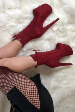 Hella Heels BabyDoll 8inch Boots - Dark Red 10 Hella Heels BabyDoll 8inch Boots - Dark Red -Pole Dance Clothing & Shoes Shop BDDarkRed8inch3