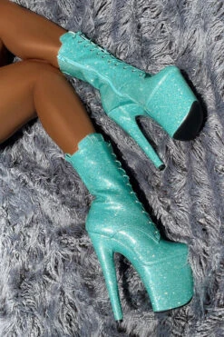 Hella Heels The Glitterati 8inch Boots - Baby Blues 7 Hella Heels The Glitterati 8inch Boots - Baby Blues -Pole Dance Clothing & Shoes Shop Bluebabybluesglitter8inchpoledancehighboot 2 1