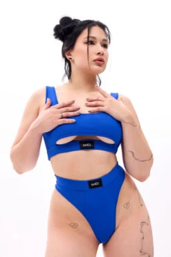 MÆD Offset Top - Matte Electric Blue -Pole Dance Clothing & Shoes Shop CLOSEUP 65348501 9e08 4c9e 94b6 400fa61745ee 1