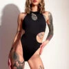 Pole Addict Extravaganza Bodysuit - Black