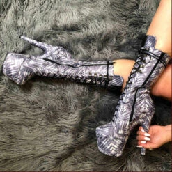 Hella Heels Cult Boots - 7inch -Pole Dance Clothing & Shoes Shop Cult 7 inch 4 1