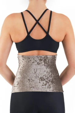 Dragonfly Back Warmer - Velvet Stone -Pole Dance Clothing & Shoes Shop DF Velvet Backwarmer stone3