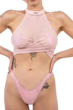 Naughty Thoughts XXX Rated See Through Top - Pink -Pole Dance Clothing & Shoes Shop DL 09176copy2