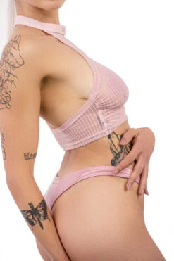 Naughty Thoughts Sinner Vinyl Thong Bottoms - Pink -Pole Dance Clothing & Shoes Shop DL 09195copy 1