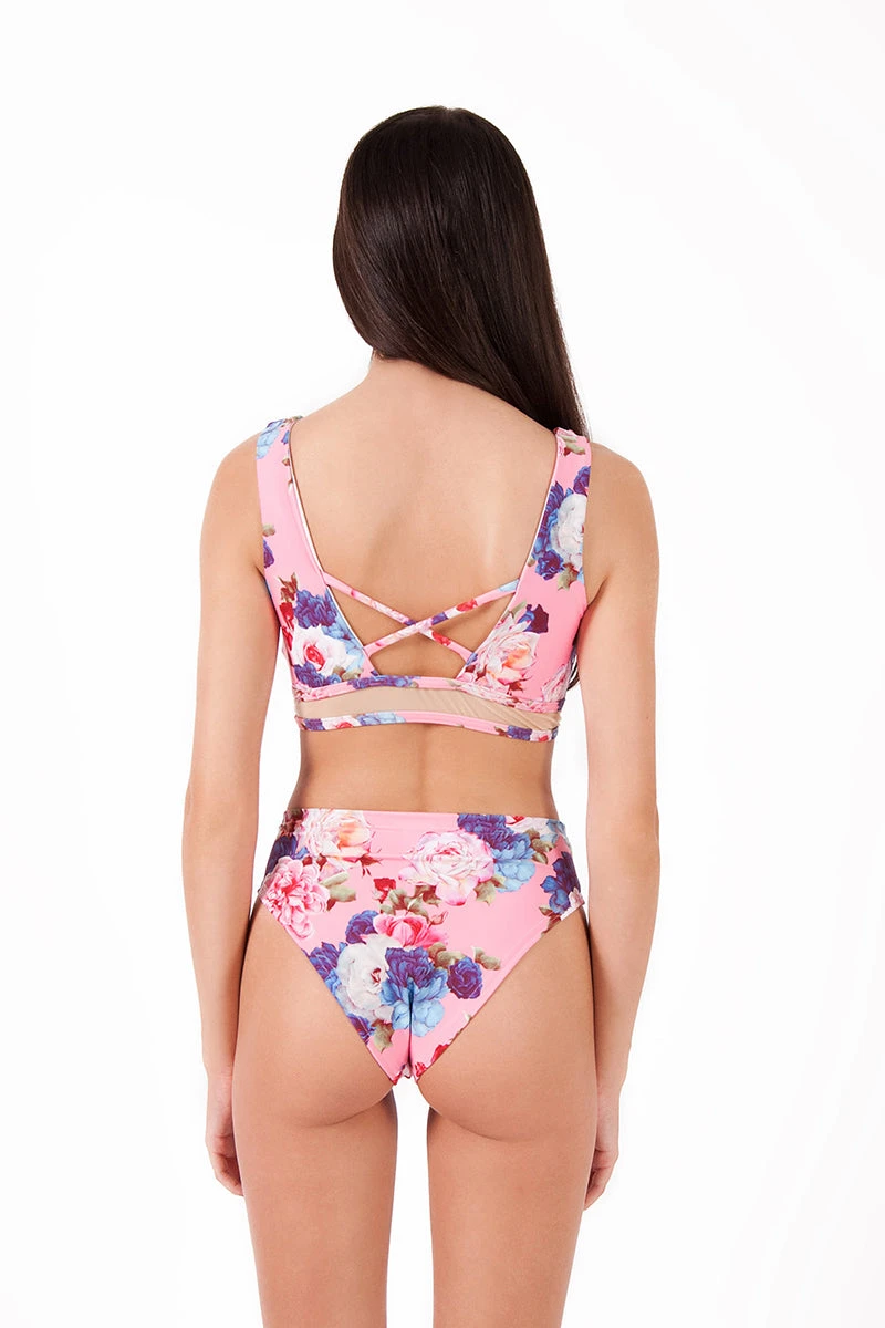 Pole Addict Mona High Leg Bottoms - Peony 2 Pole Addict Mona High Leg Bottoms - Peony - Image 2