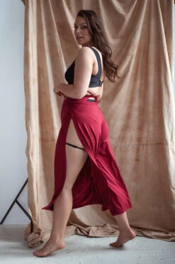 Sway Namasway Pants - Burgundy -Pole Dance Clothing & Shoes Shop DSC 6969