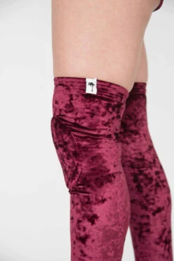 Paradise Chick Animal Leg Warmers (with Kneepads) - Burgundy Velvet 5 Paradise Chick Animal Leg Warmers (with Kneepads) - Burgundy Velvet -Pole Dance Clothing & Shoes Shop EXI 1938