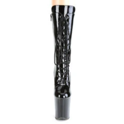 Pleaser USA Flamingo-1050 8inch Pleaser Boots - Patent Black -Pole Dance Clothing & Shoes Shop FLAMINGO 1050 B M01