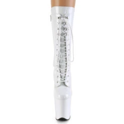Pleaser USA Flamingo-1050 8inch Pleaser Boots - Patent White -Pole Dance Clothing & Shoes Shop FLAMINGO 1050 W M01