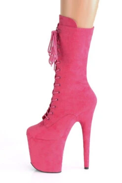 Pleaser USA Flamingo-1050FS Faux Suede 8inch Pleaser Boots - Hot Pink -Pole Dance Clothing & Shoes Shop FLAMINGO 1050FS HPFS M05