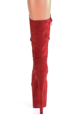 Pleaser USA Flamingo-1050FS Faux Suede 8inch Pleaser Boots - Red -Pole Dance Clothing & Shoes Shop FLAMINGO 1050FS RFS M09adjusted