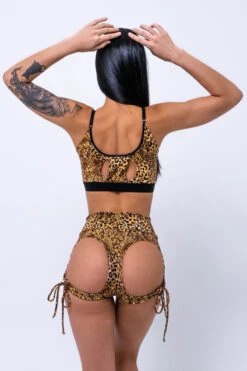 Sorte Full Moon Bottoms - Snake-Leopard -Pole Dance Clothing & Shoes Shop FULLMOON20