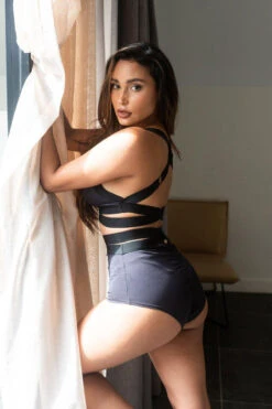 Lunalae Fallon Top - Recycled Black -Pole Dance Clothing & Shoes Shop FallonTopRecycled3