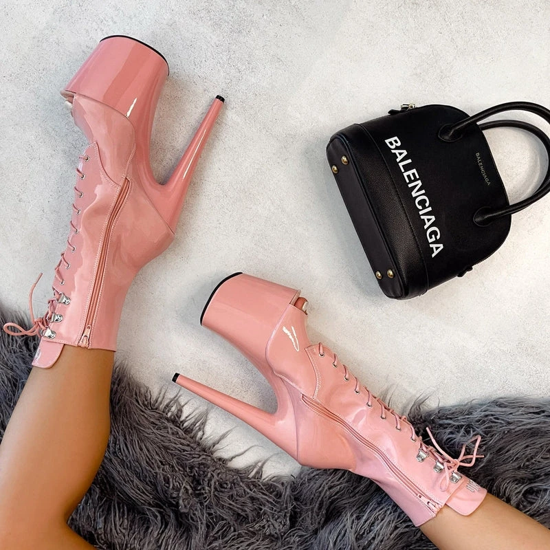 Hella Heels LipKit Open Toe 8inch Boots - Candy Shop 4 Hella Heels LipKit Open Toe 8inch Boots - Candy Shop - Image 4