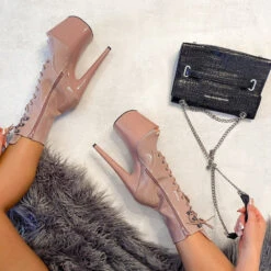 Hella Heels LipKit Open Toe 8inch Boots - Boujee 9 Hella Heels LipKit Open Toe 8inch Boots - Boujee -Pole Dance Clothing & Shoes Shop File 022 Edit